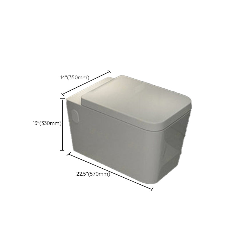 Modern Ceramic Flush Toilet White Wall Hung Toilet Bowl for Washroom