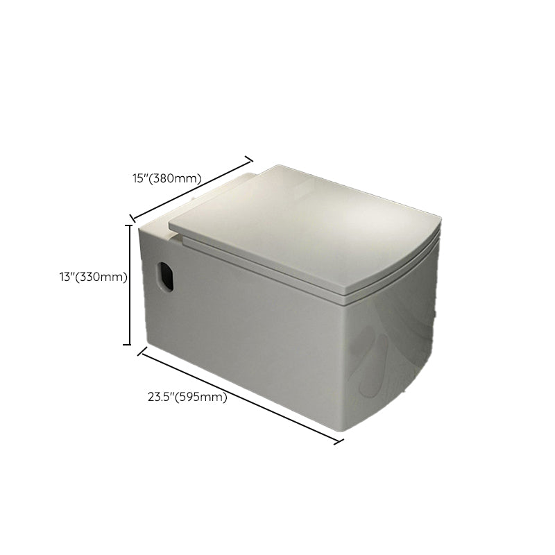Modern Ceramic Flush Toilet White Wall Hung Toilet Bowl for Washroom