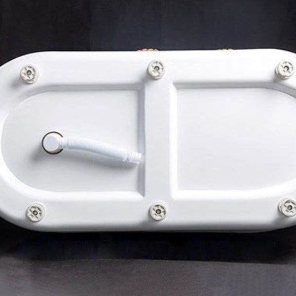 Acrylic Soaking Bathtub Antique Finish Roll Top Oval Bath Tub