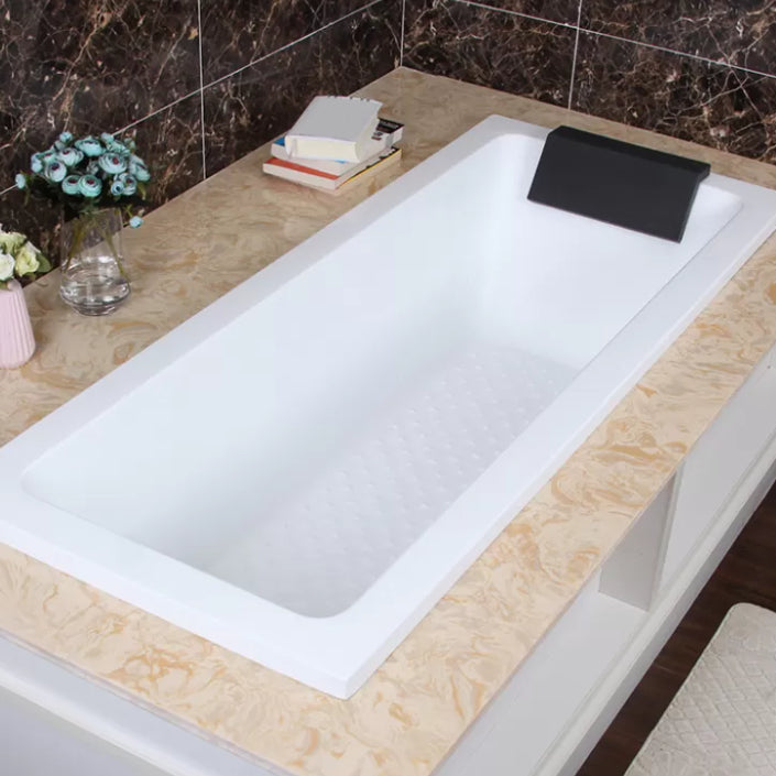 Acrylic Soaking Bathtub Antique Finish Drop-in Back to Wall Bath Tub