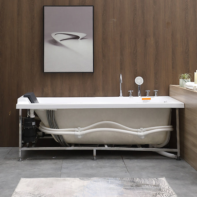 Acrylic Soaking Bathtub Antique Finish Drop-in Back to Wall Bath Tub