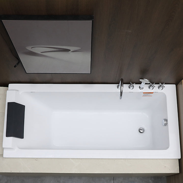 Acrylic Soaking Bathtub Antique Finish Drop-in Back to Wall Bath Tub