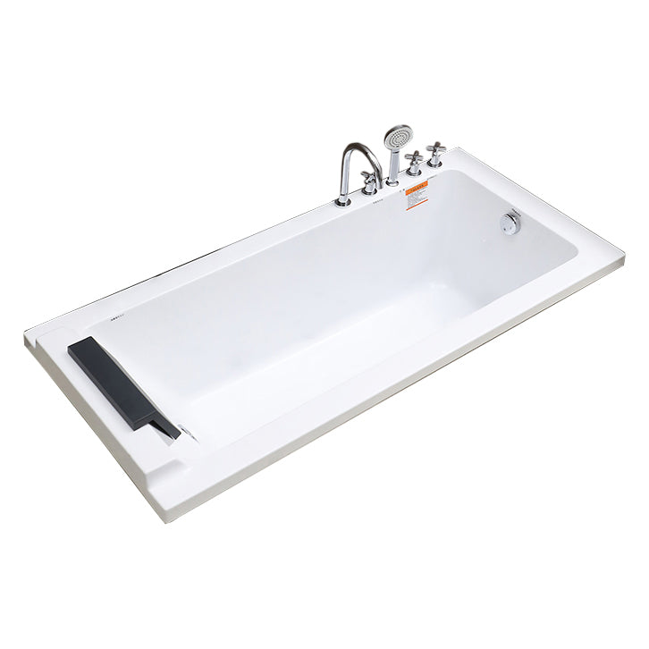 Acrylic Soaking Bathtub Antique Finish Drop-in Back to Wall Bath Tub