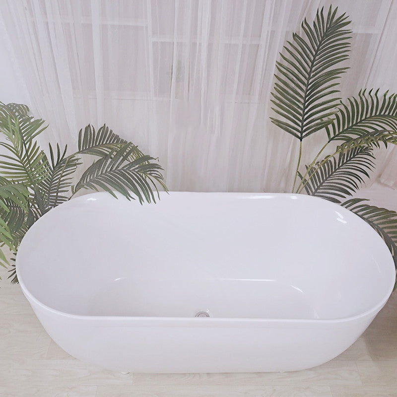 Freestanding Antique Finish Bathtub Soaking Back to Wall Bath Tub