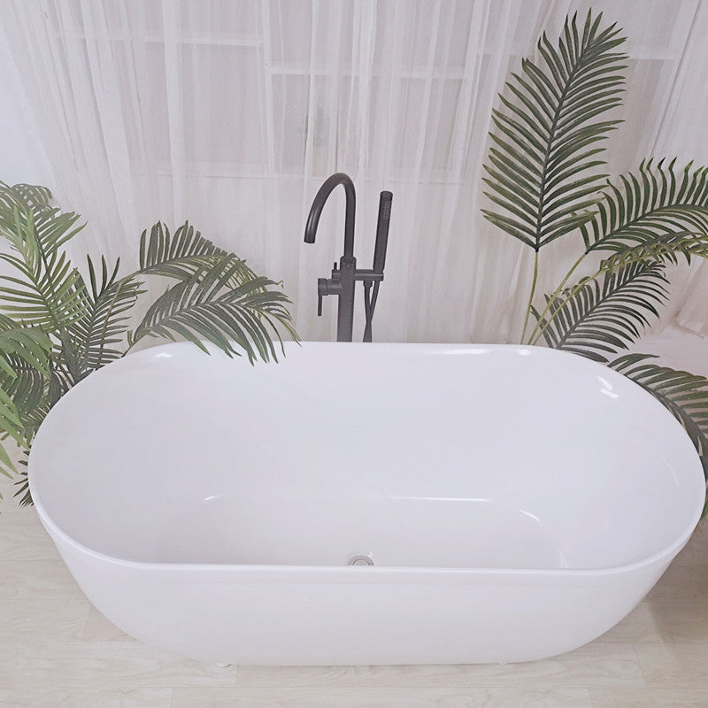 Freestanding Antique Finish Bathtub Soaking Back to Wall Bath Tub
