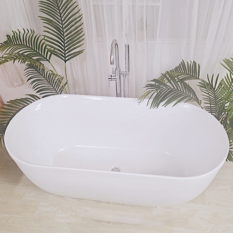 Freestanding Antique Finish Bathtub Soaking Back to Wall Bath Tub