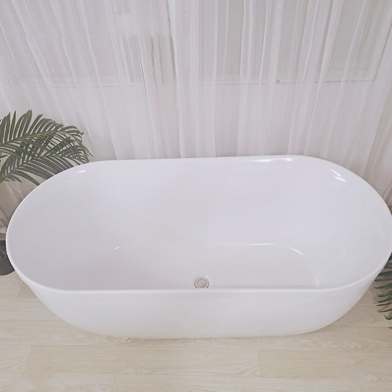 Freestanding Antique Finish Bathtub Soaking Back to Wall Bath Tub
