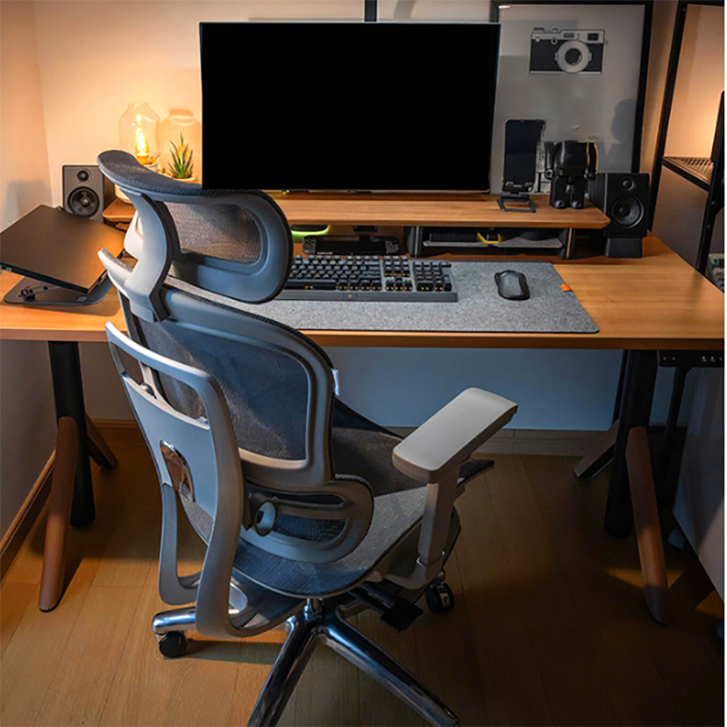 Modern Slide Office Chair Adjustable Seat Height Desk Chair with Breathable Back