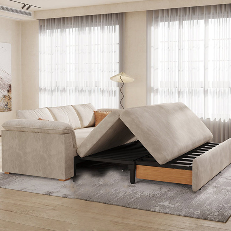 Nordic Upholstered Sofa Bed 30.7" Tall Sleeper Sofa with Storage