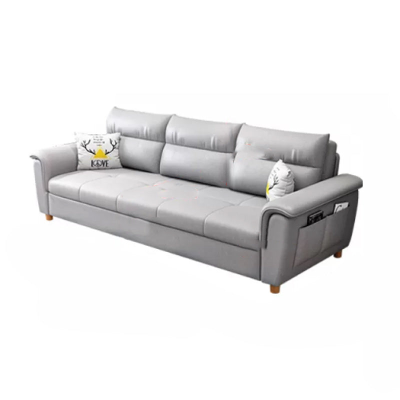 33" Wide Contemporary Sleeper Sofa Futon Gray Storage Sleeper Sofa