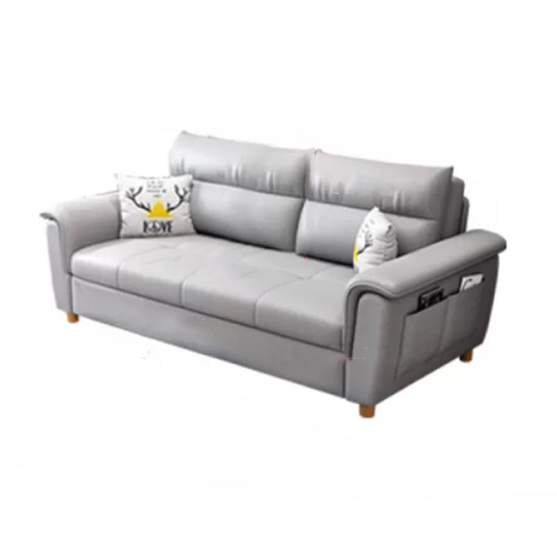 33" Wide Contemporary Sleeper Sofa Futon Gray Storage Sleeper Sofa