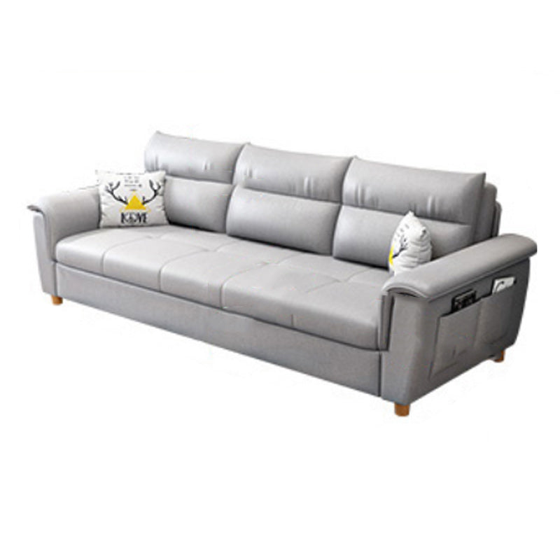 33" Wide Contemporary Sleeper Sofa Futon Gray Storage Sleeper Sofa