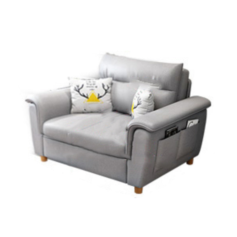 33" Wide Contemporary Sleeper Sofa Futon Gray Storage Sleeper Sofa