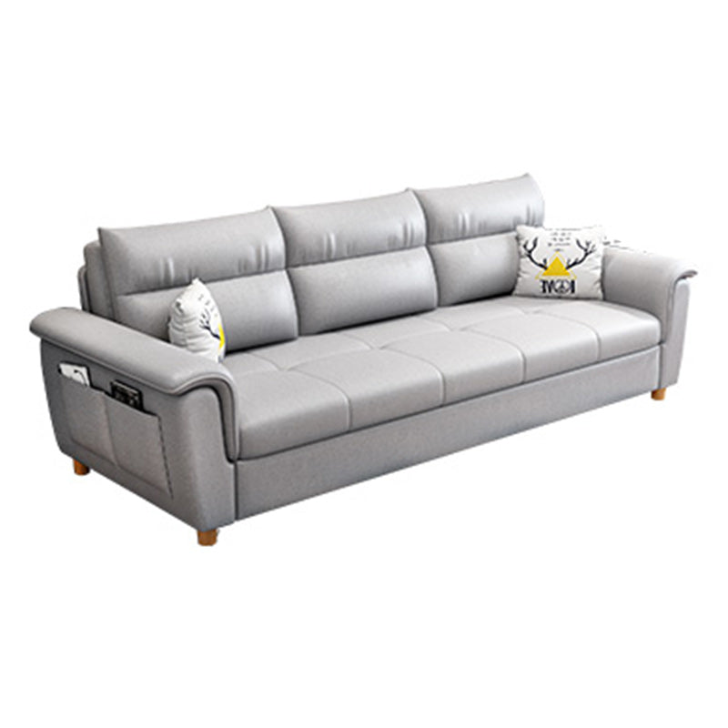 33" Wide Contemporary Sleeper Sofa Futon Gray Storage Sleeper Sofa