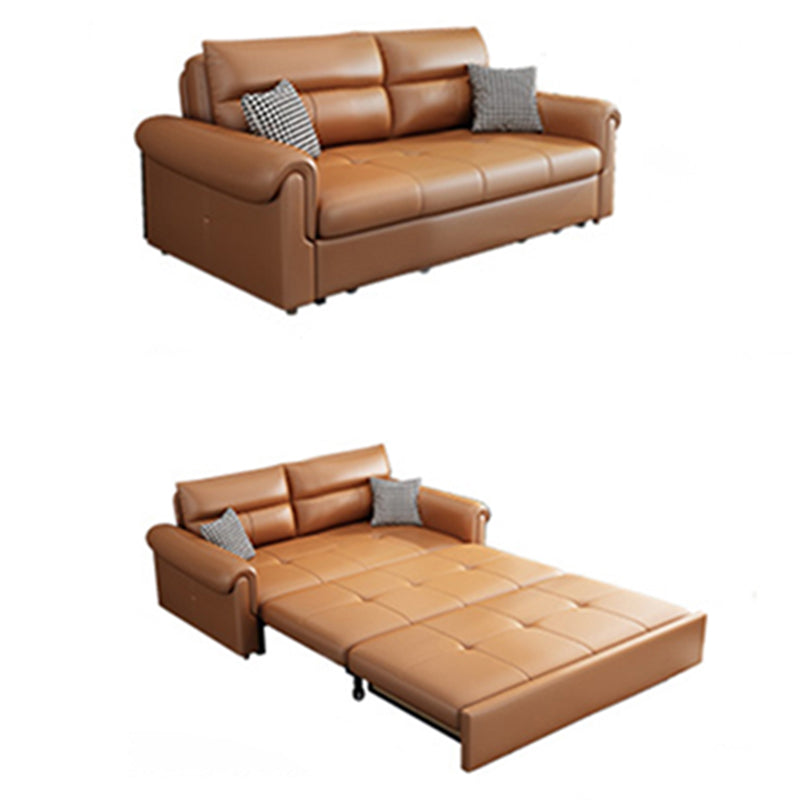 Modern Sleeper Sofa Pillow Back Futon Sleeper Sofa Bed with Storage
