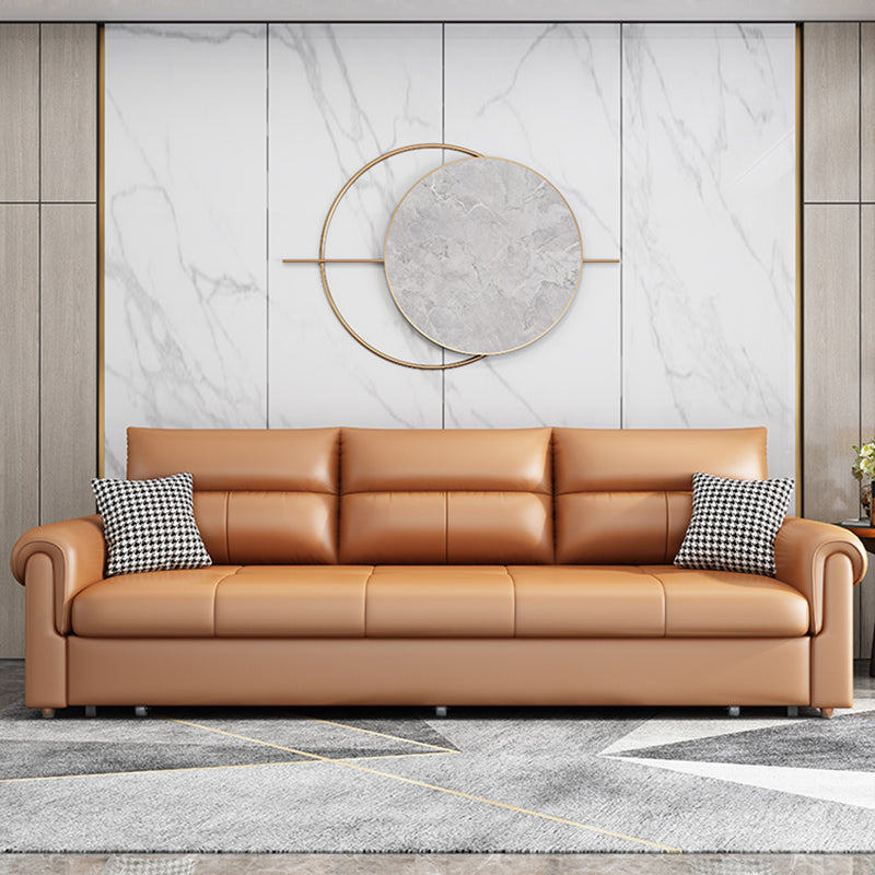 Modern Sleeper Sofa Pillow Back Futon Sleeper Sofa Bed with Storage