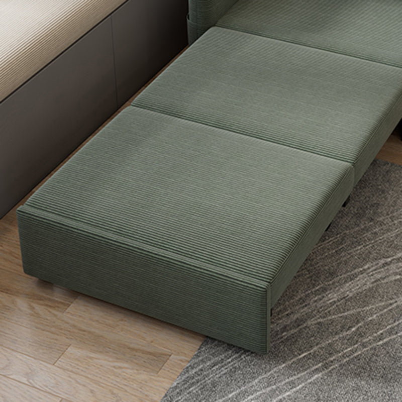 Scandinavian Pillow Back Sleeper Sofa Square Arms Futon Sofa Bed with Storage