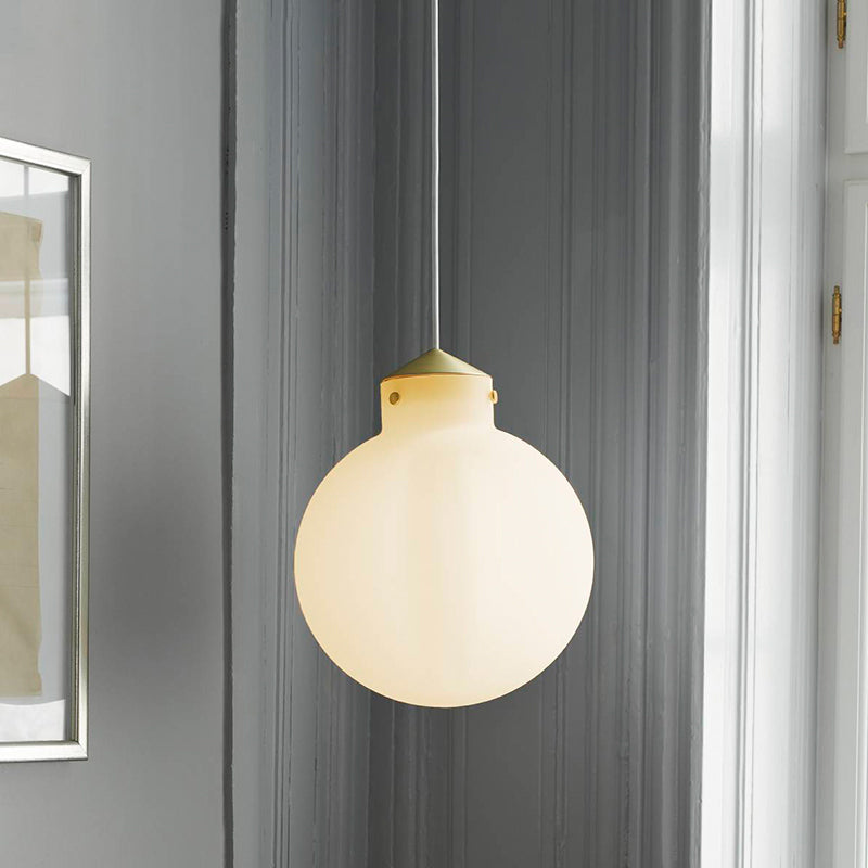 Plafond de plafond en laiton Light Pendre simple 1 bulbe LACE BLANC SUSPENSION DE LA BLAND POUR LE COURDE