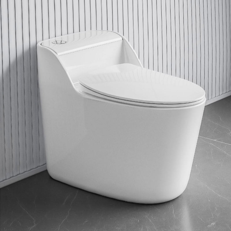 Traditional Ceramic Flush Toilet Floor Mounted Urine Toilet with Seat for Washroom