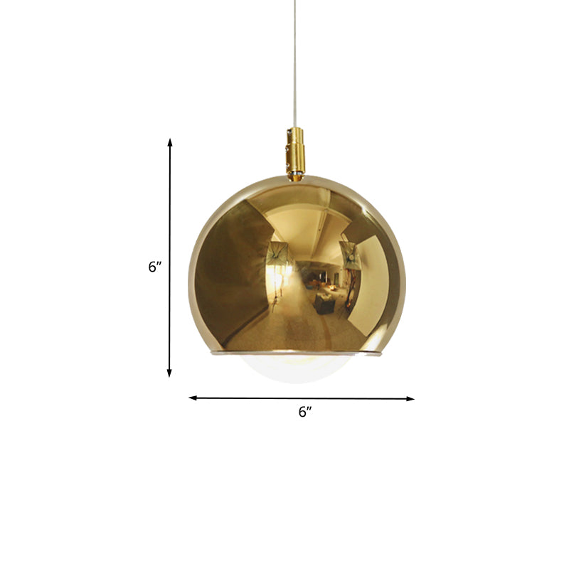Iron Globe Accendi a ciondolo Post Modern 1 Kit lampada a led a LED rotabile in oro sul tavolo