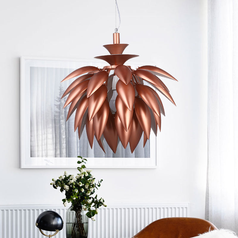 Éclairage de suspension en cuivre en cuivre Prive de plafond métallique contemporain 1-Bulb Plafond pour restaurant
