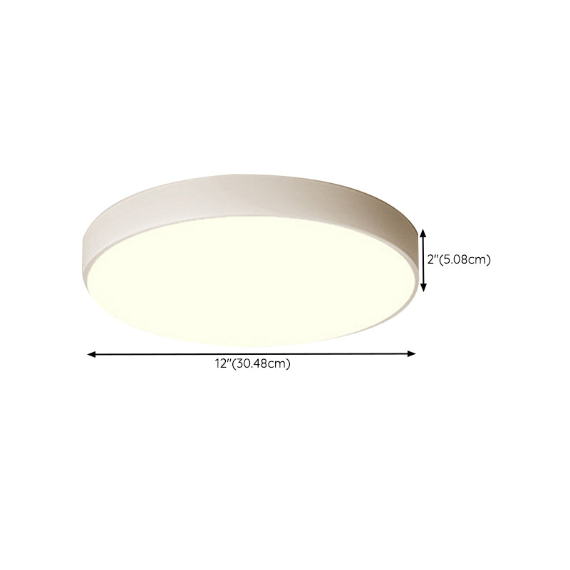 LED Flush Mount Lighting Post Modern White Ceiling Light for Foyer