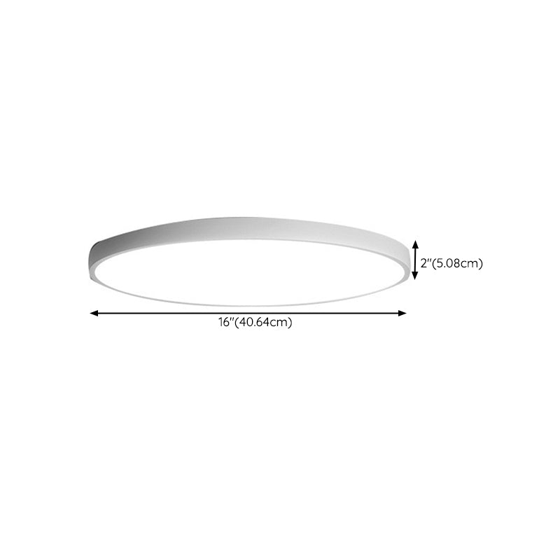 LED Flush Mount Lighting Post Modern White Ceiling Light for Foyer