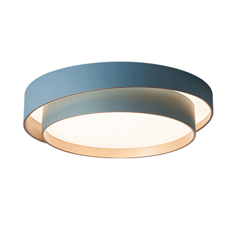 Modernism LED Flush Mount Round Metal Ceiling Light Fixture for Bedroom