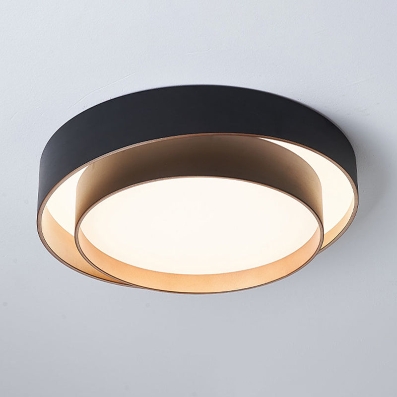 Modernism LED Flush Mount Round Metal Ceiling Light Fixture for Bedroom