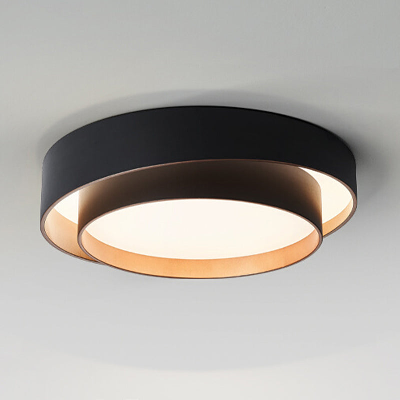 Modernism LED Flush Mount Round Metal Ceiling Light Fixture for Bedroom