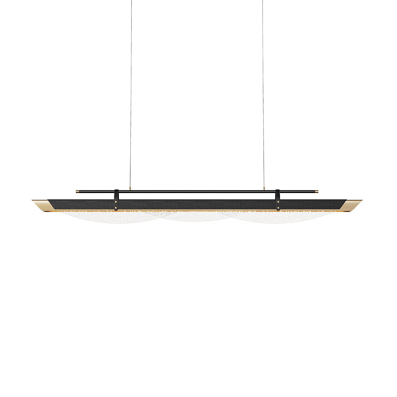 Leather LED Island Light Fixture Ultra-Modern Hanging Light for Dining Room