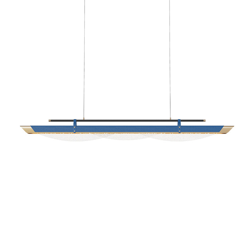 Leather LED Island Light Fixture Ultra-Modern Hanging Light for Dining Room