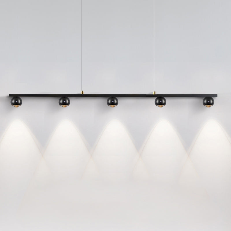 Modern Hanging Light Molecule Island Light Fixture in Black for Dining Room