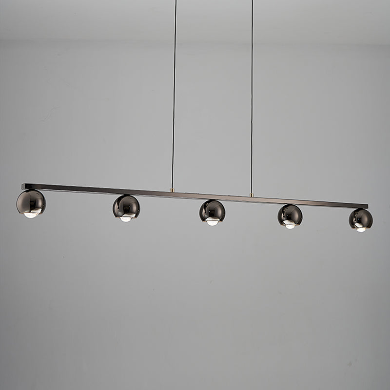 Modern Hanging Light Molecule Island Light Fixture in Black for Dining Room