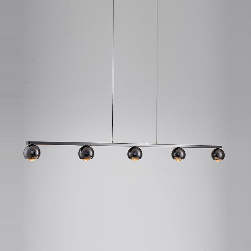 Modern Hanging Light Molecule Island Light Fixture in Black for Dining Room