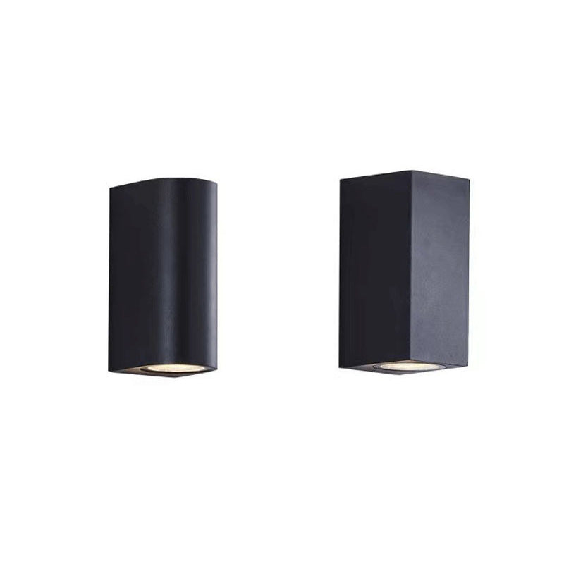 Single Contemporary Black Wall Mounted Sconce Metallic LED Wall Light