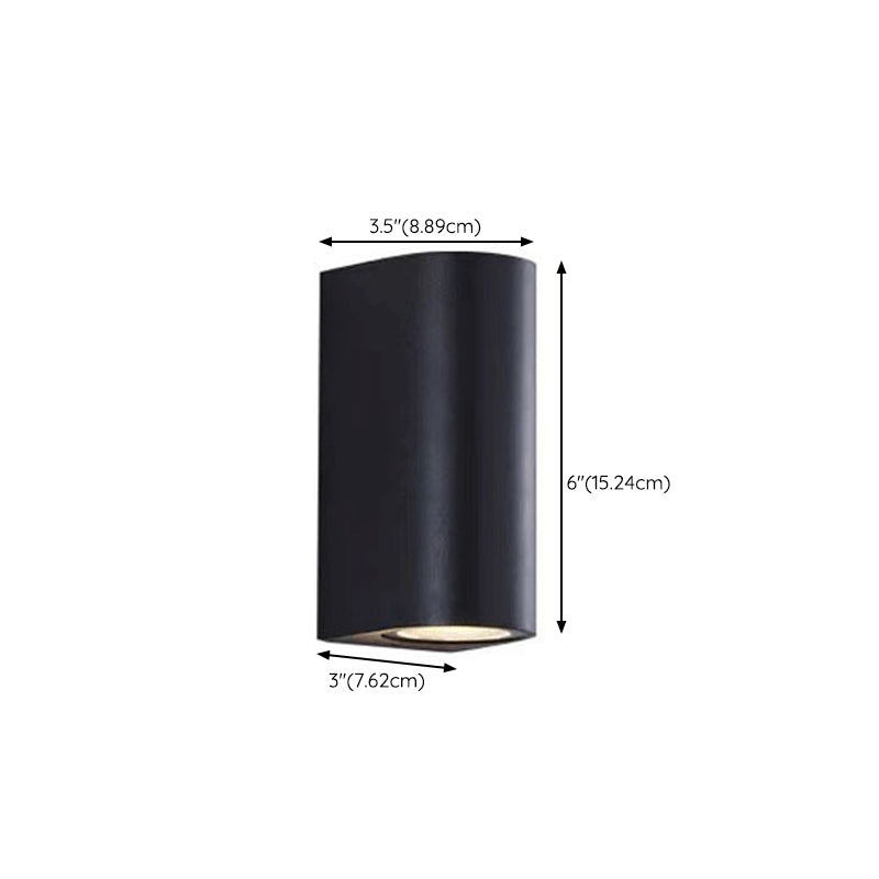 Single Contemporary Black Wall Mounted Sconce Metallic LED Wall Light