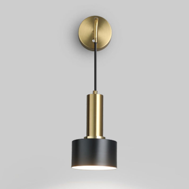 Cylinder Shape Metal Wall Lighting Modern Style 1 Light Wall Mounted Light