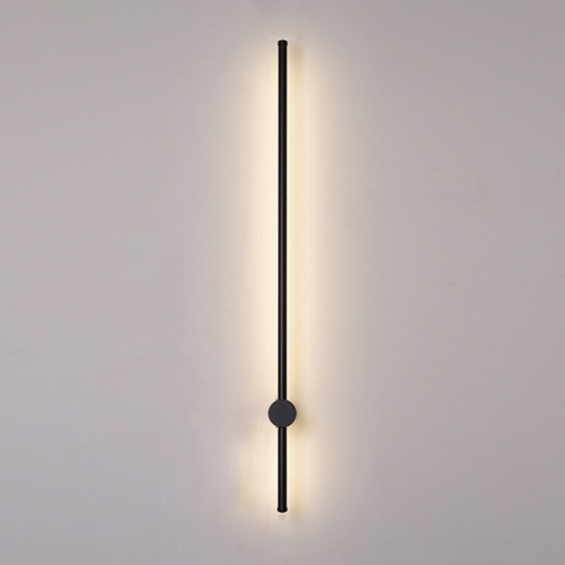 Linear Black 1 - Light Wall Light Iron Contemporary Wall Lighting Fixture