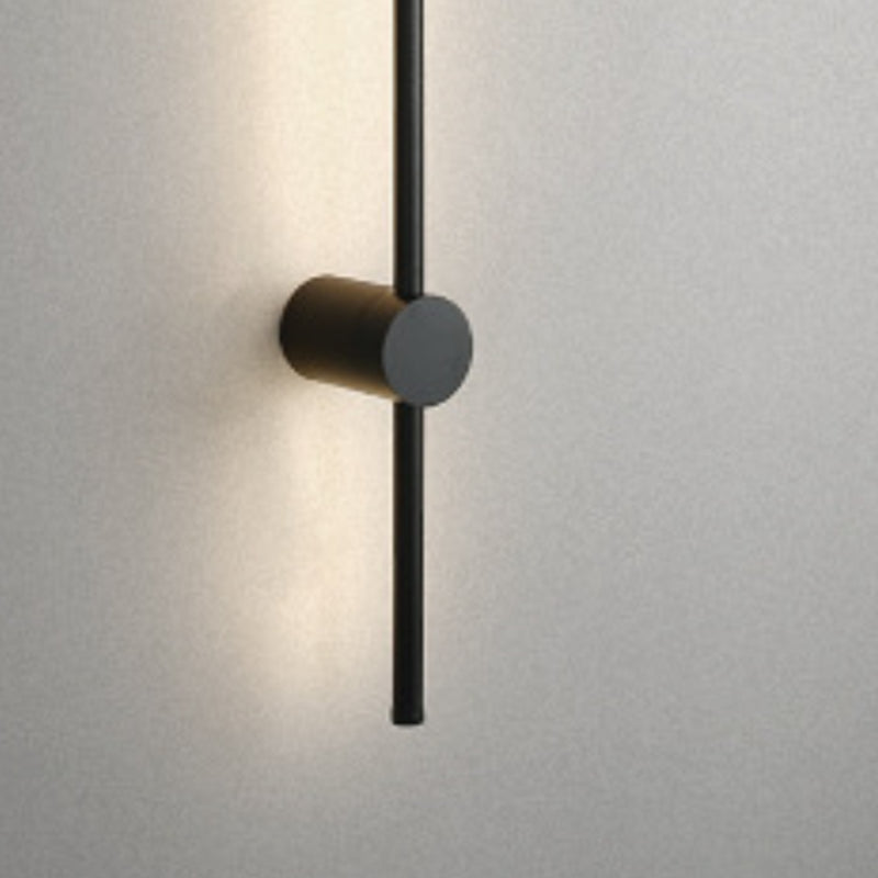 Linear Black 1 - Light Wall Light Iron Contemporary Wall Lighting Fixture