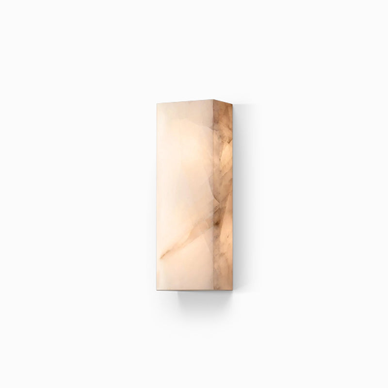 1 - Light Marble Wall Sconce Modernism LED Rectangle Wall Mount Fixture
