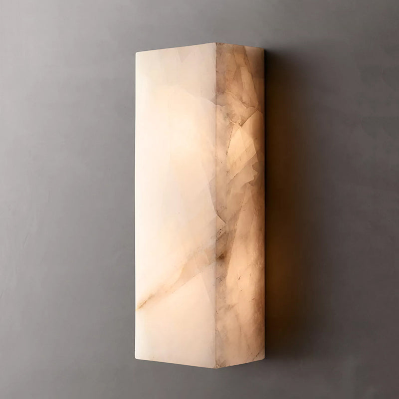1 - Light Marble Wall Sconce Modernism LED Rectangle Wall Mount Fixture