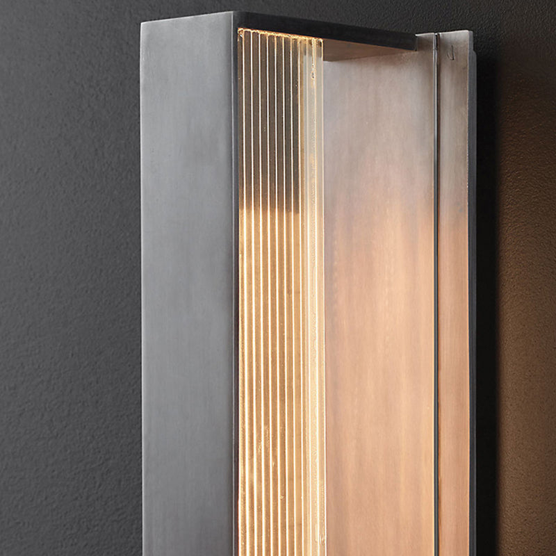 Contemporary 1 - Light Wall Mounted Light Aluminum & Glass Wall Fixture in Grey