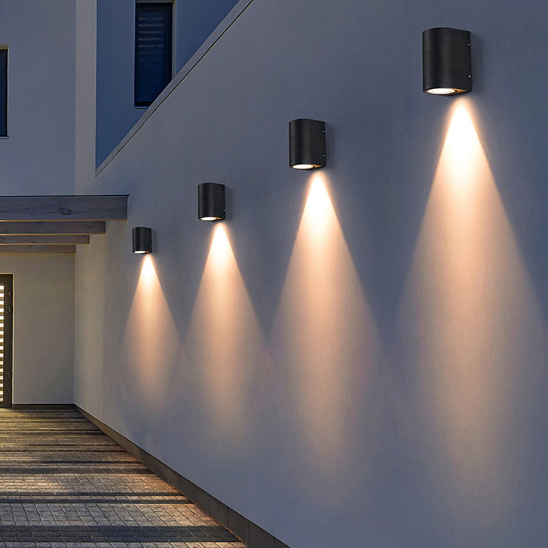 Cylinder 1 - Light Wall Lighting Fixture Aluminum Wall Sconce in Black