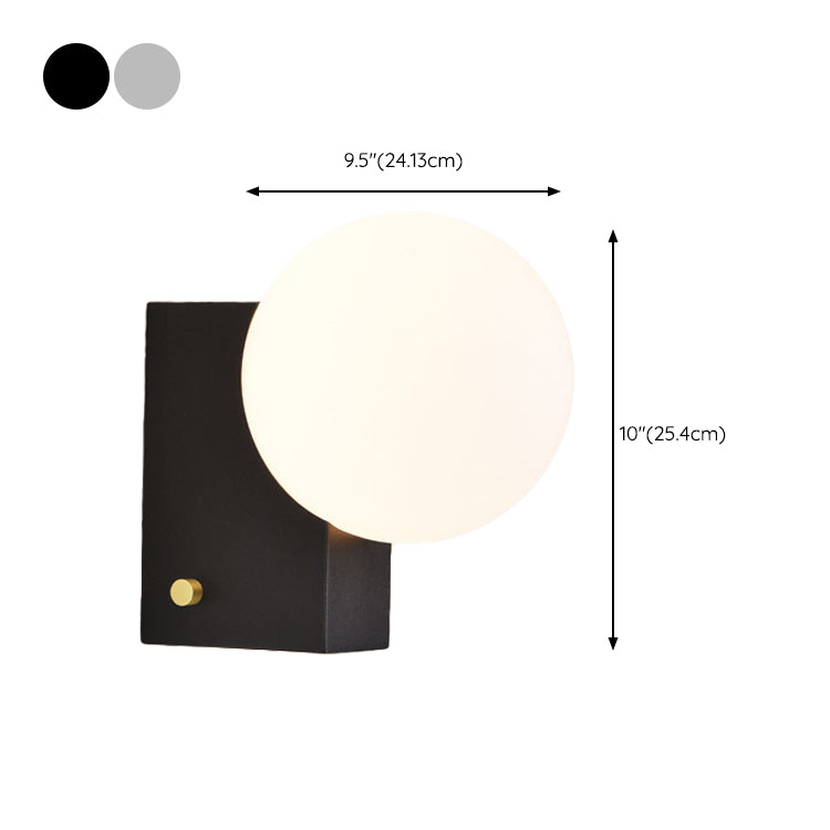 Modern Chrome/Black Bathroom Vanity Light 1 Light Wall Light Sconces