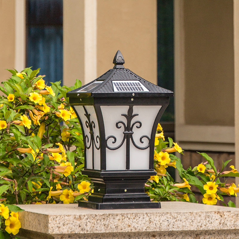 Simple LED Pillar Light Household Solar Lighting Fixture for Backyard