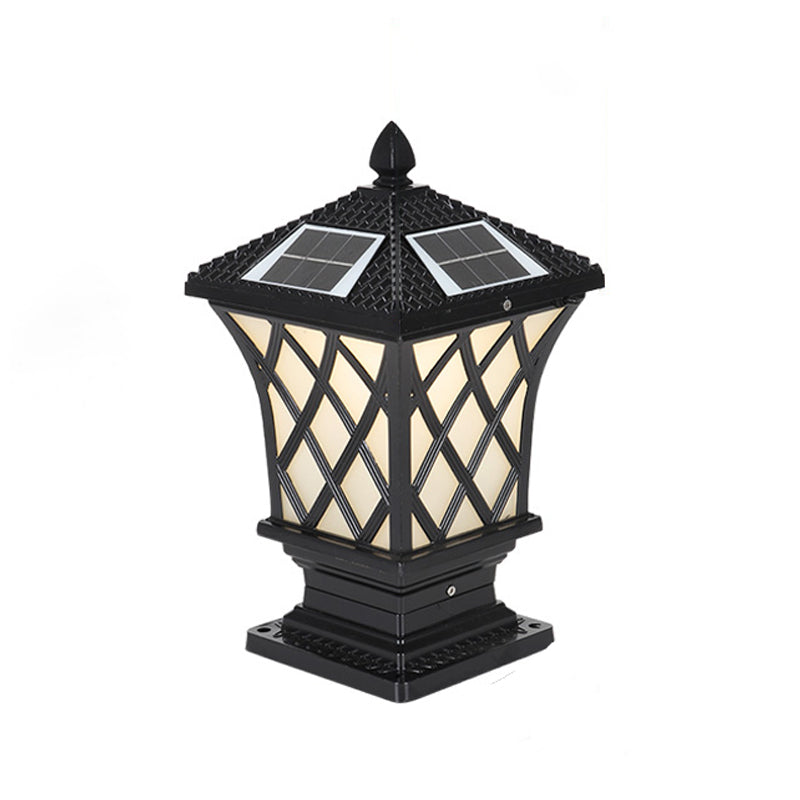 Simple LED Pillar Light Household Solar Lighting Fixture for Backyard