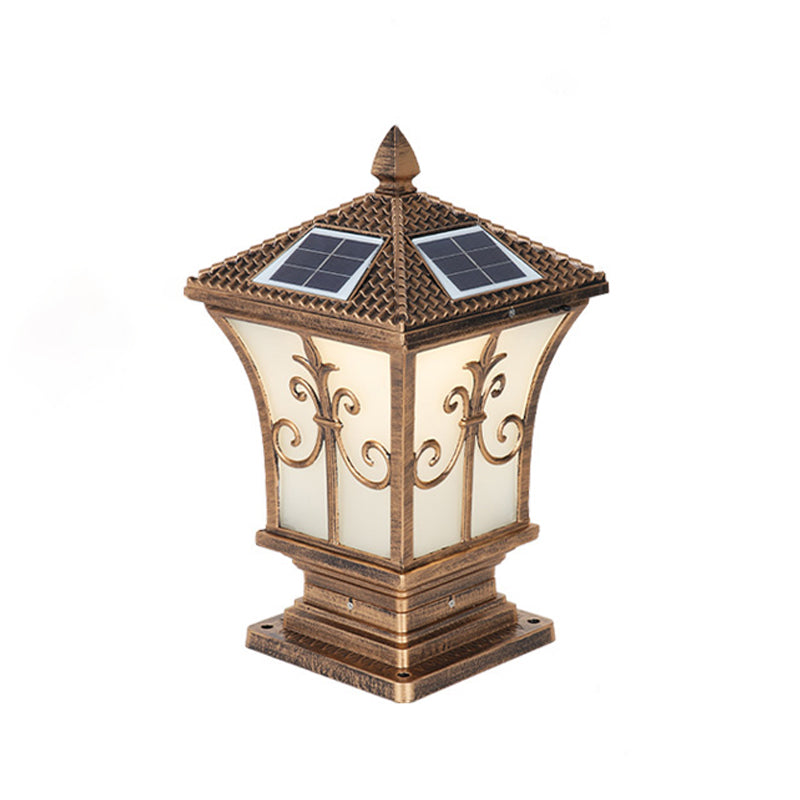 Simple LED Pillar Light Household Solar Lighting Fixture for Backyard