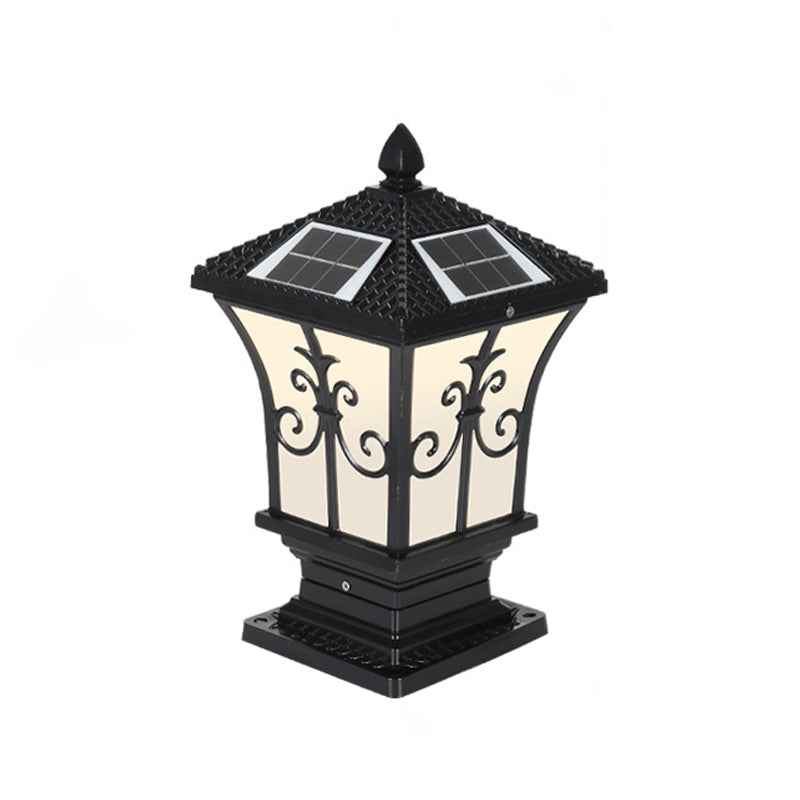 Simple LED Pillar Light Household Solar Lighting Fixture for Backyard