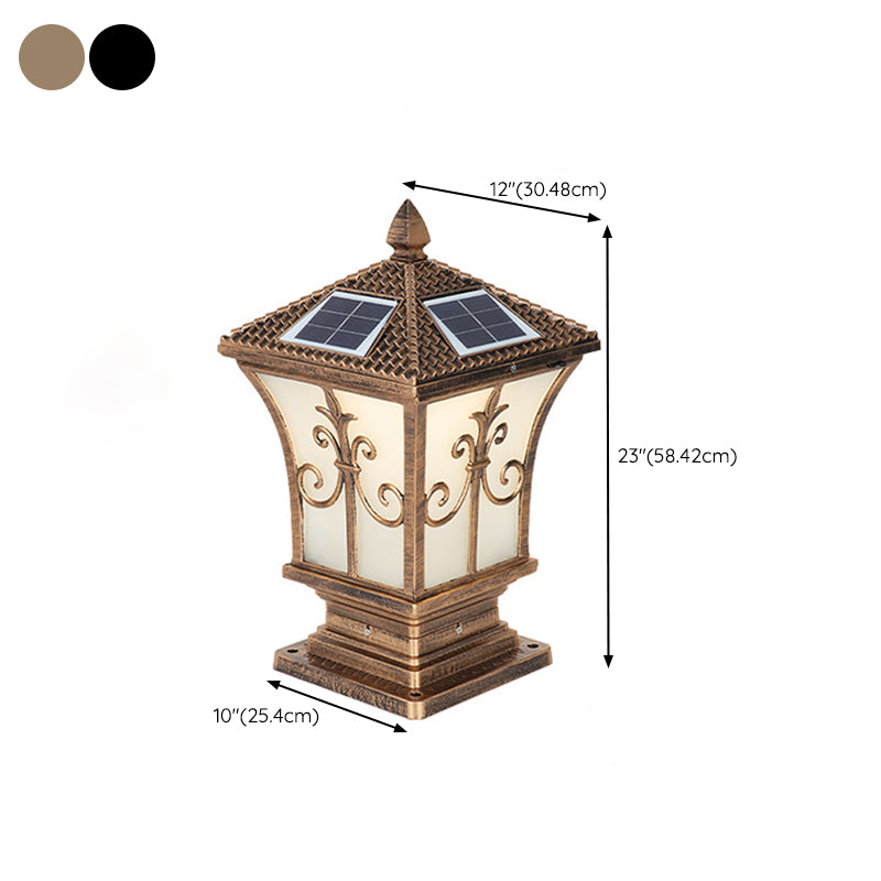 Simple LED Pillar Light Household Solar Lighting Fixture for Backyard